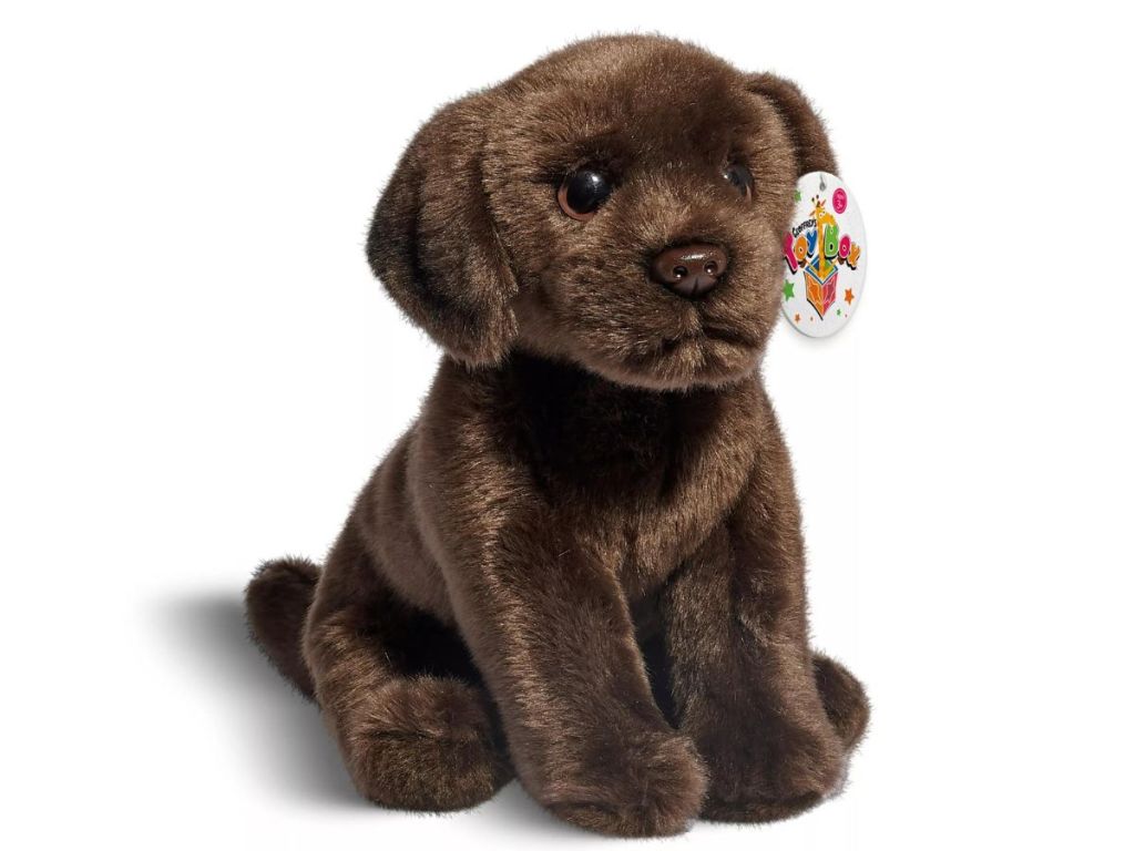 A brown stuffed toy dog
