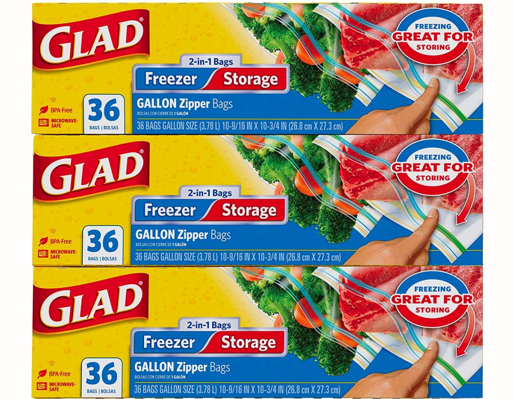 Glad Freezer Bags 3-Pack