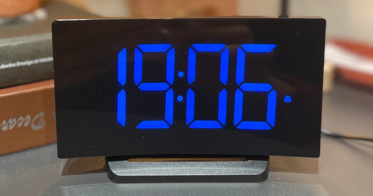 Goloza Digital Alarm Clock sitting on table