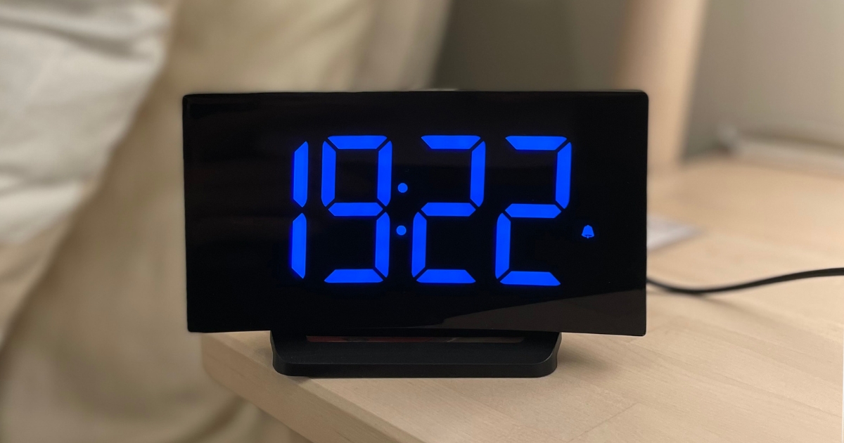 Goloza Digital Alarm Clock sitting on table
