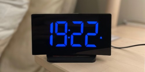 Stylish Digital Alarm Clock Only $10.99 on Amazon | Great for Bedroom, Living Room & More