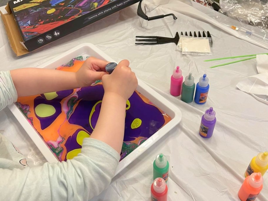 Kids Water Marbling Paint Kit Only $5 on Amazon