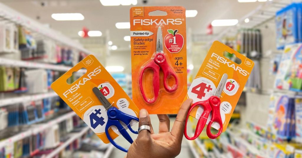 Fiskars Kids Scissors shown in woman's hand