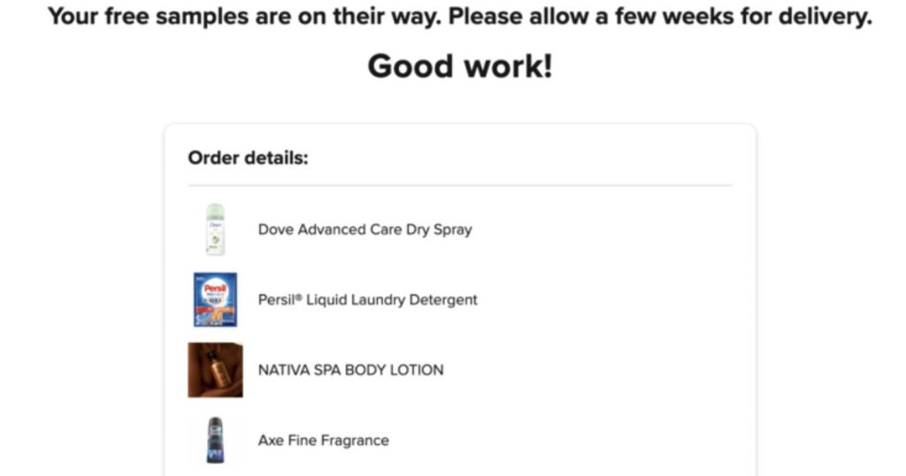 Free Samples from Sampler claimed August 16 2023