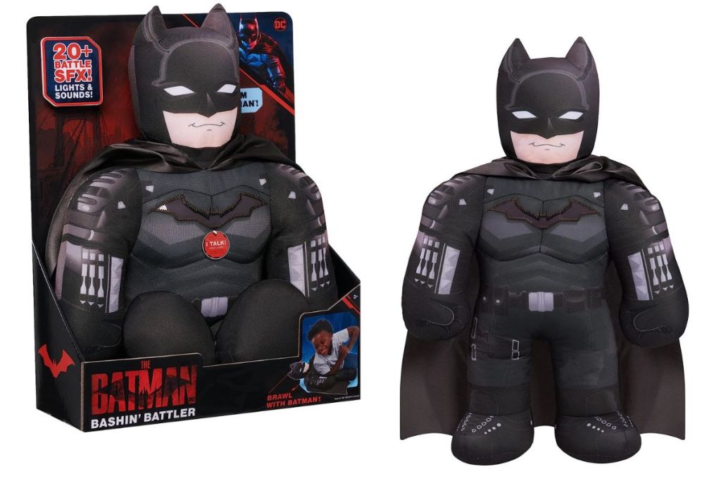 BATMAN The Bashin’ Battler Talking 18-Inch Plush Toy with Light-up Chest and Action Phrases