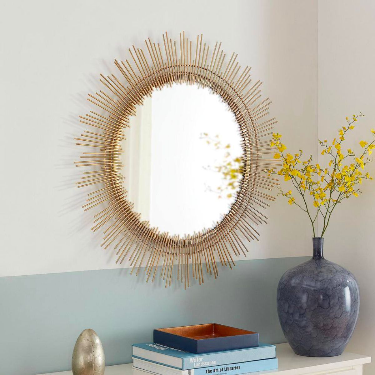 Home Decorators’ Collection Medium Sunburst Gold Modern Accent Mirror 34" Diameter