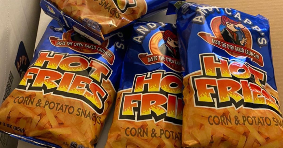  Andy Capp's Hot Fries, 3 Oz, 7 Pack