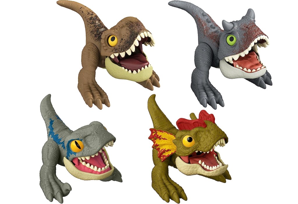4 small Jurassic World Dominion dinosaur toys