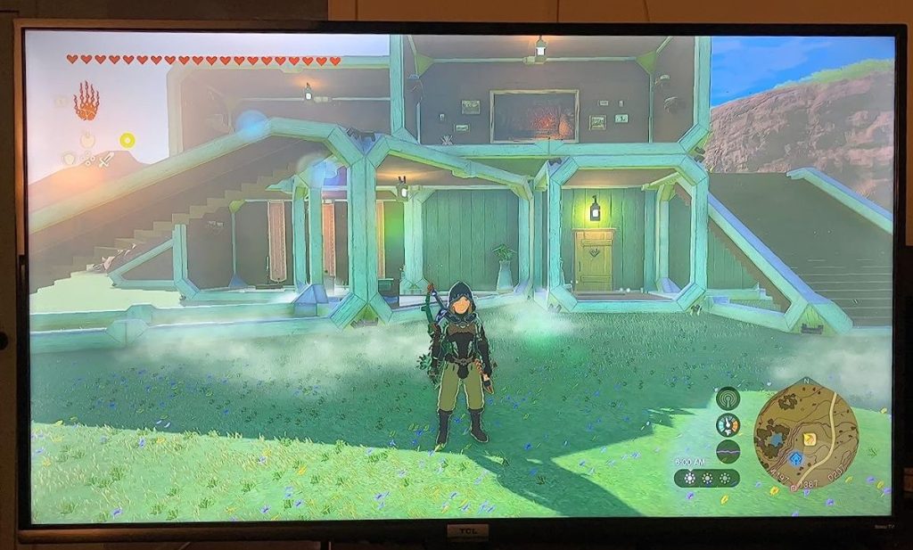 Legend of Zelda Tears of the Kingdom (1) video game on a TV