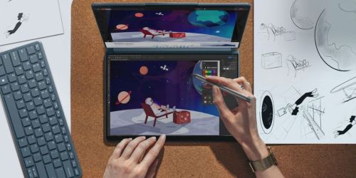 Meet the NEW Lenovo Yoga Book 9i – It’s a Laptop, Tablet, Tent, & Stand w/ 2 Screens + Rotating Sound Bar