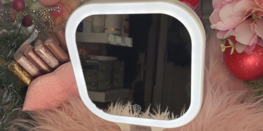 Portable Lighted Makeup Mirror Only $8.99 on Amazon (Reg. $18)
