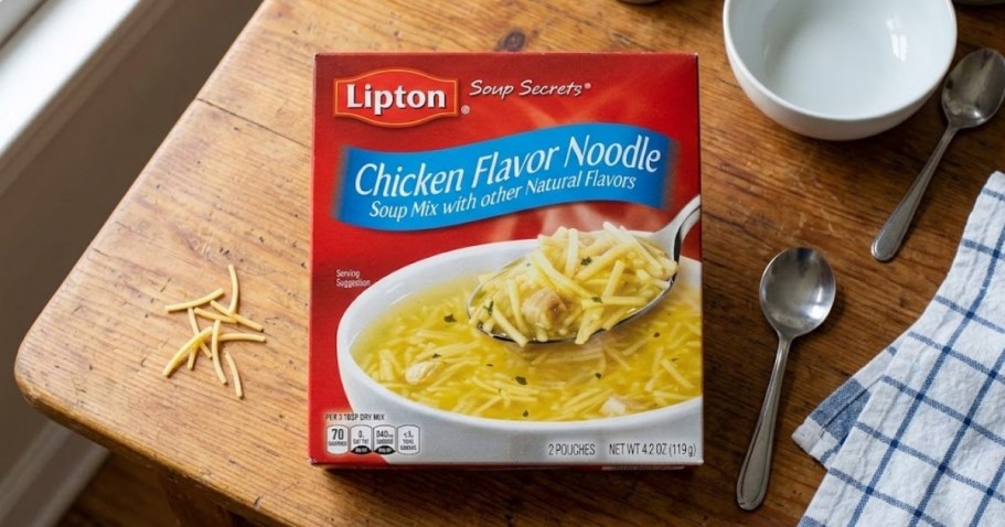 Lipton Chicken Noodle Soup Mix Only $1 Shipped on Amazon