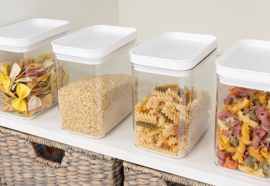 Mainstays Rectangular Plastic Food Storage Canister - Medium