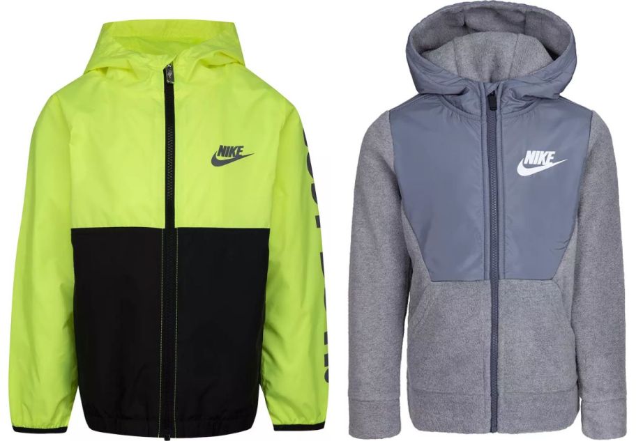 two boys nike wind jackets stock images 