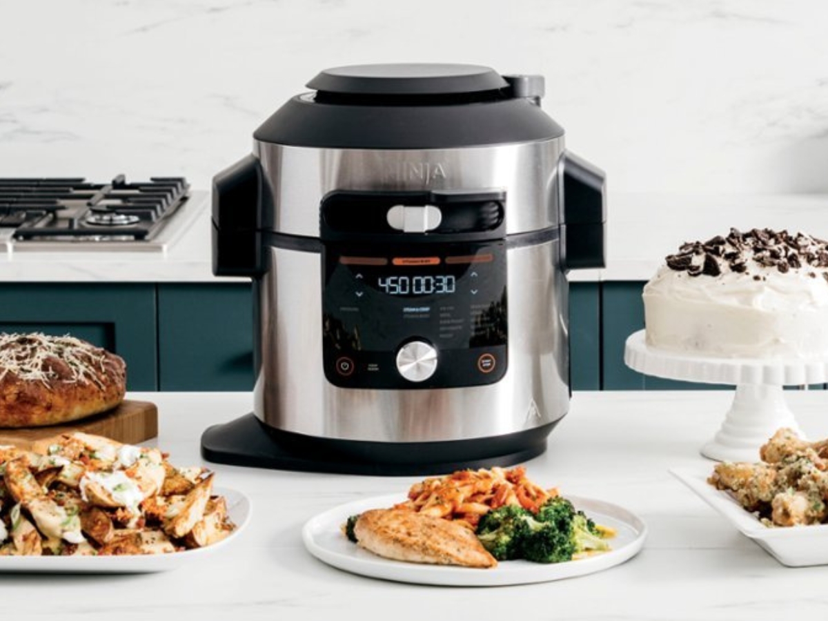 Ninja Foodi XL 8-Quart Digital Pressure Cooker sitting on kitchen counter
