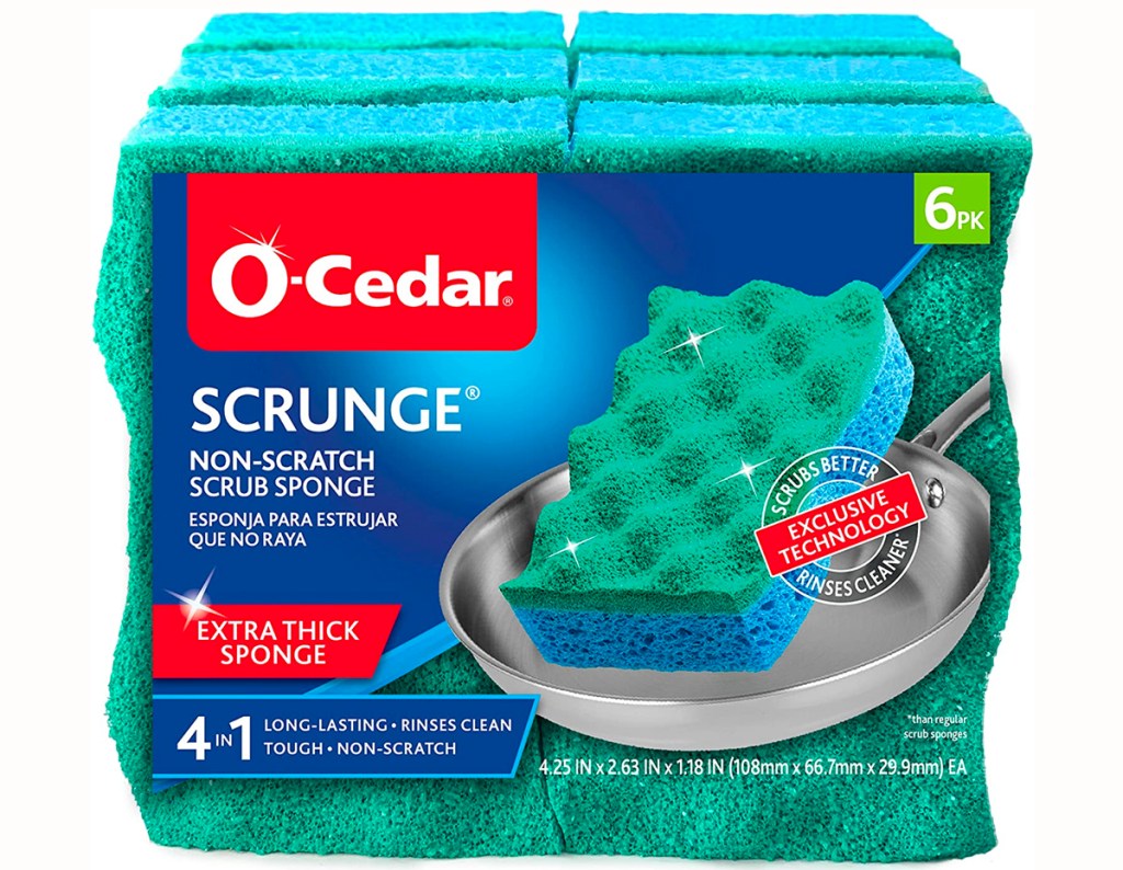 O-Cedar Scrunge Multi-Use Sponge 6-Pack