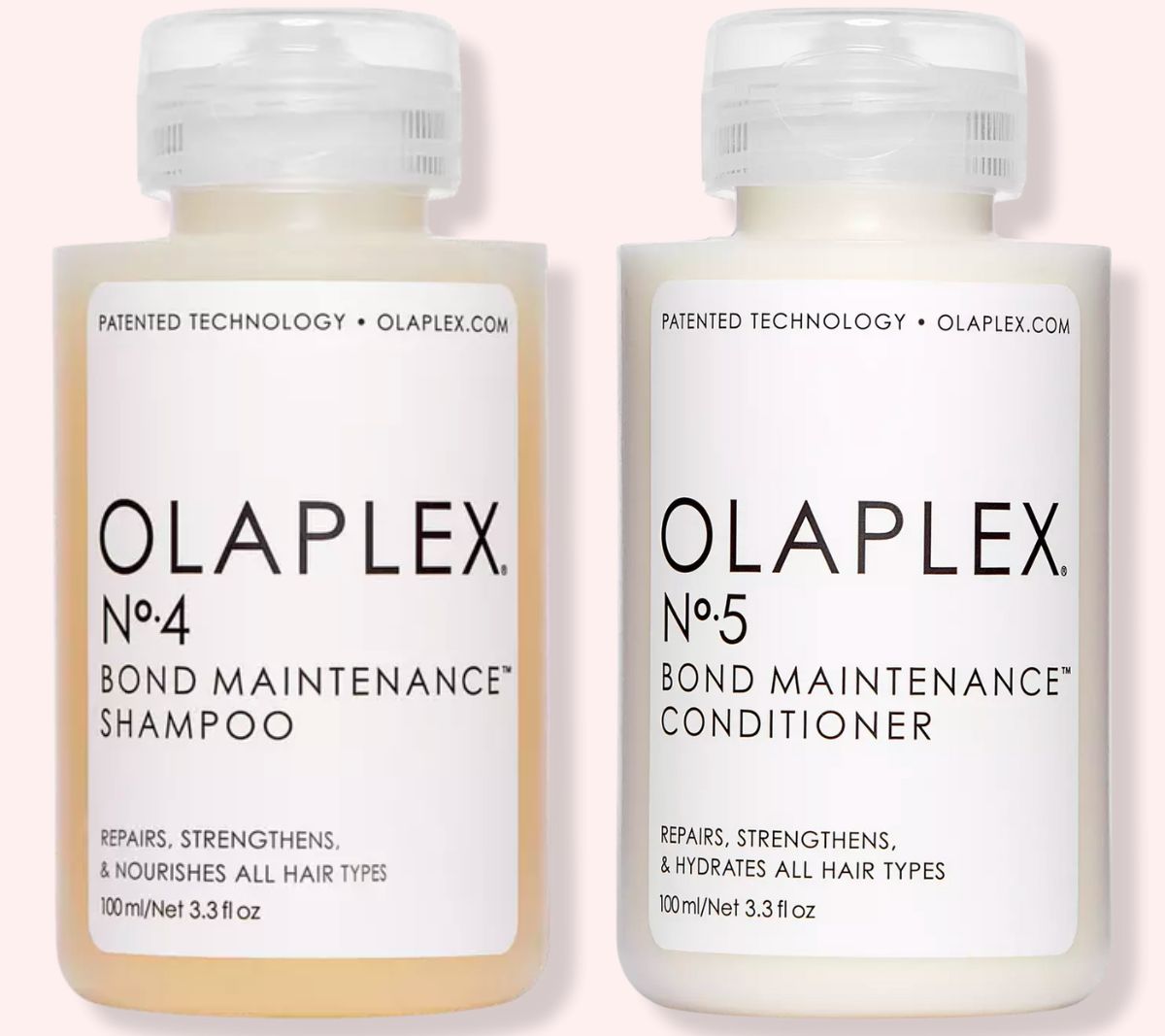 Olaplex Travel Size No.4 Bond Maintenance Shampoo and conditioner product images