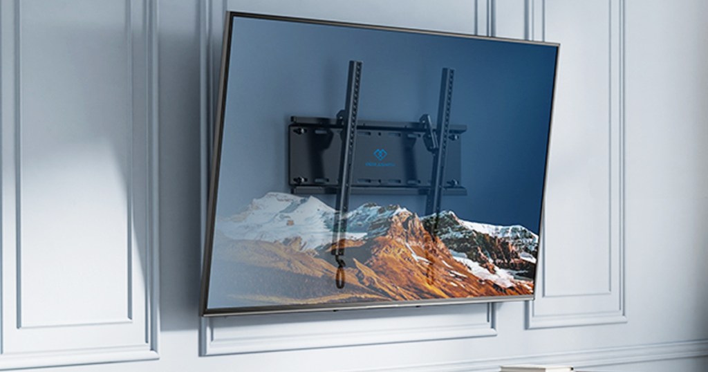 tv mounted on a wall