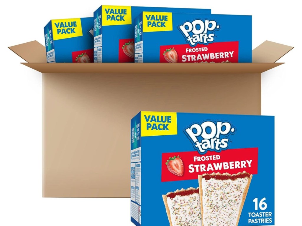 Pop-Tarts-Toaster-Pastries-Frosted-Strawberry-64-Count Strawberry Frosted Pop-Tarts عدد 128 عدد 19.92 دولارًا فقط يتم شحنها على أمازون (سعر قياسي 40 دولارًا)