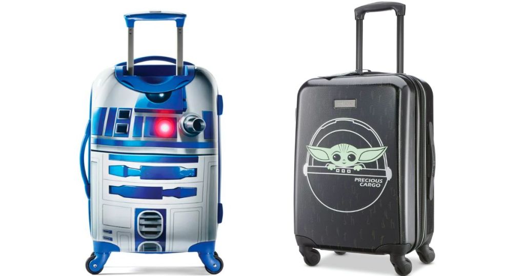 R2d2 and grogu hardside luggage