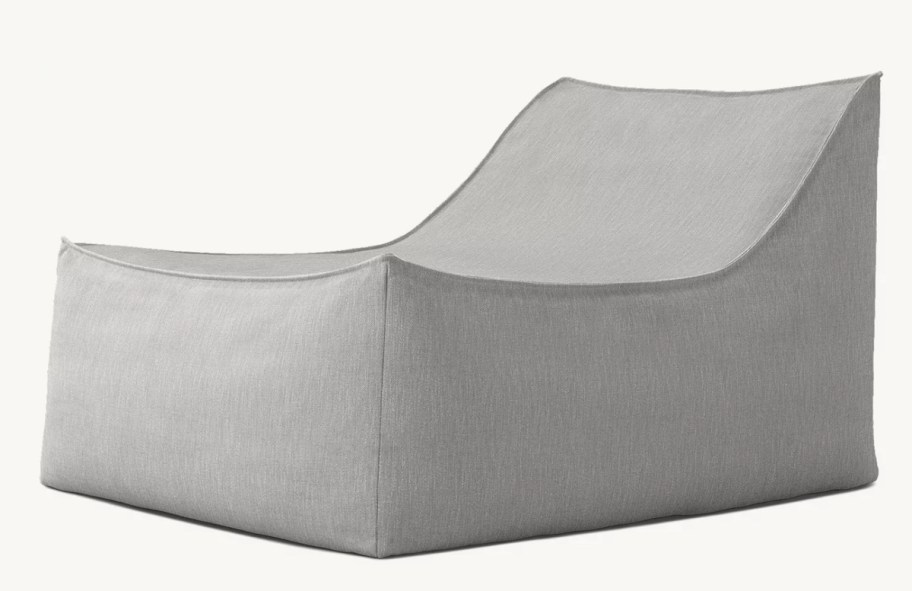 stock photo of gray outdoor restoration hardware patio furniture bean bag lounge chair