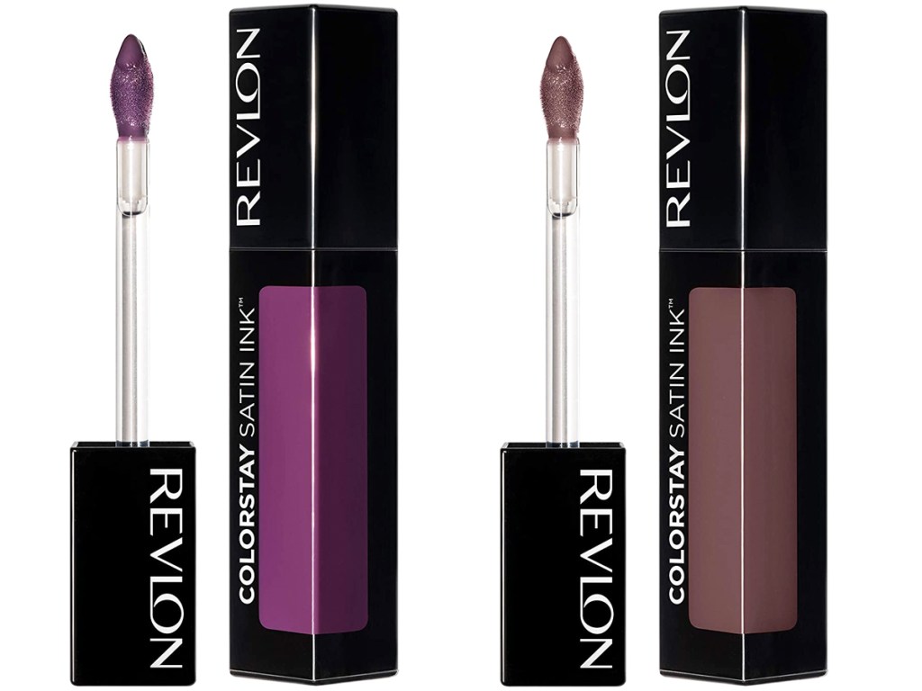 purple and brown shades of revlon liquid lipsticks