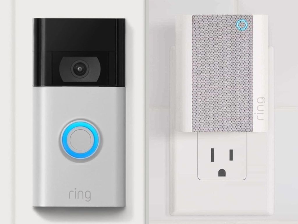 A Ring Video Doorbell and Chime