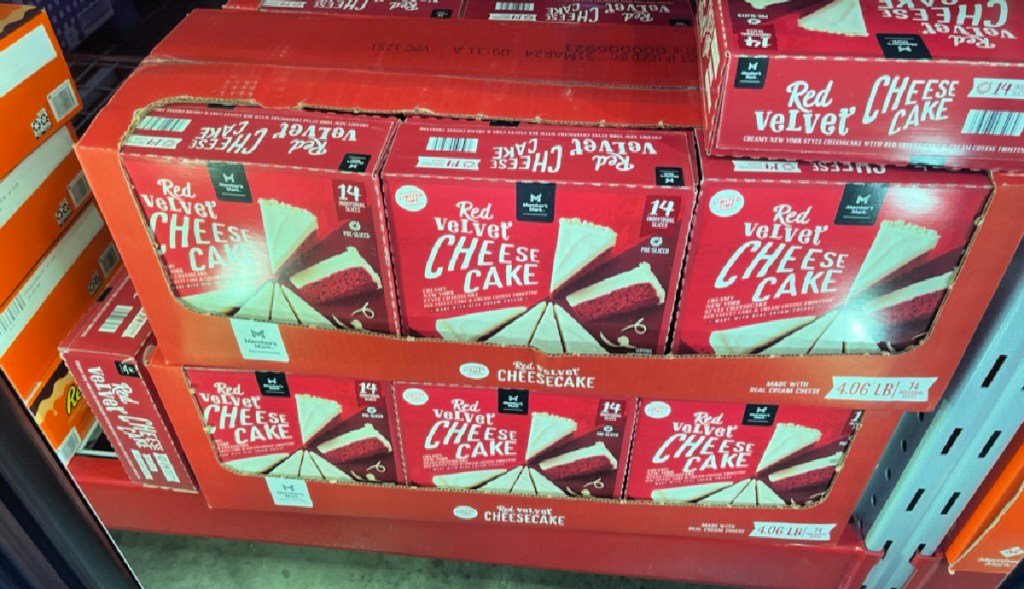 Sam's Club red velvet cheesecakes in the freezer section
