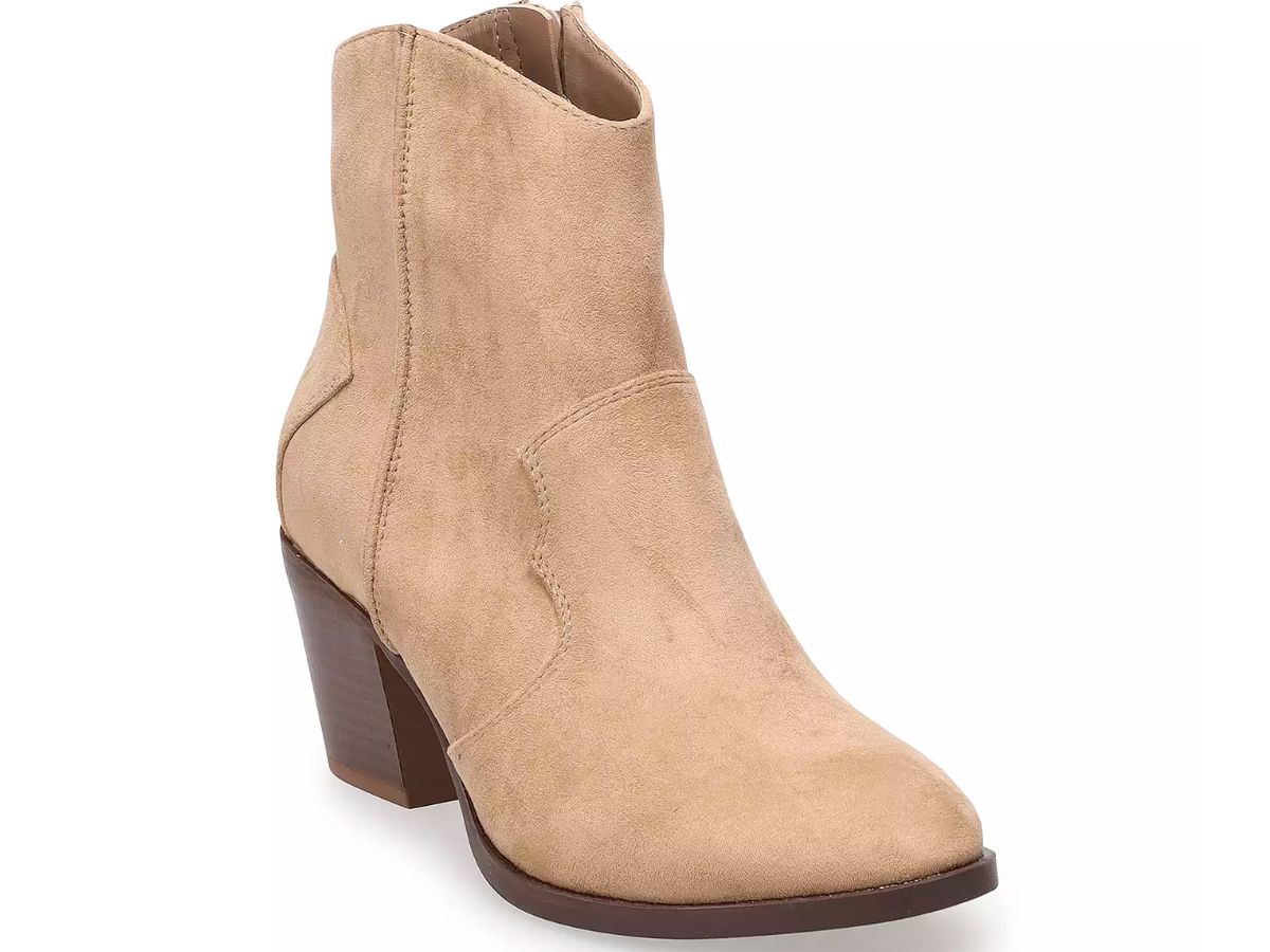 Sonoma Goods For Life Cabeza Women's Western Ankle Boots in taupe