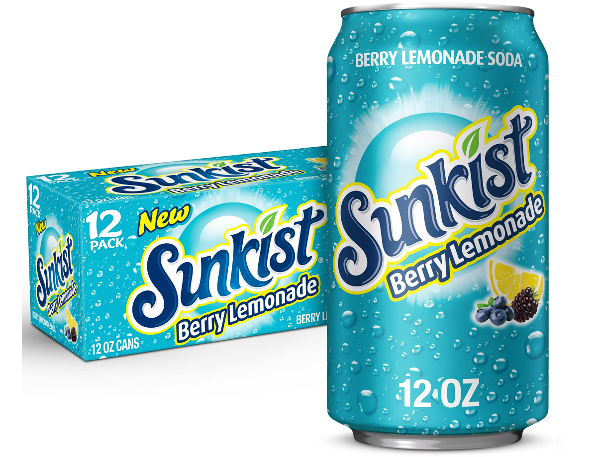 New Sunkist Soda Summer Flavor 12-Packs At Walmart (Berry Lemonade ...