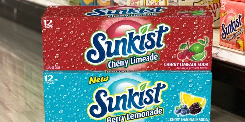 New Sunkist Soda Summer Flavor 12-Packs at Walmart (Berry Lemonade, Cherry Limeade & More)