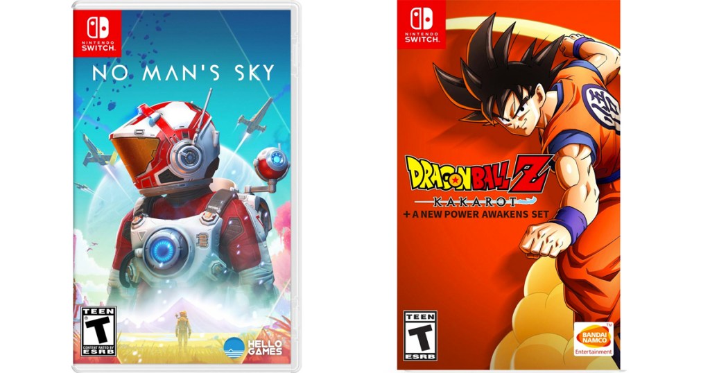 No Man's Sky and Dragon Ball Z nintendo switch games