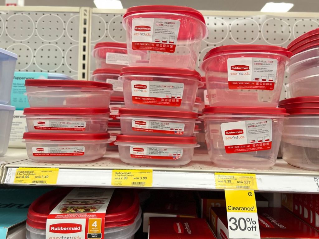 Rubbermaid food storage on clearance at Target 
