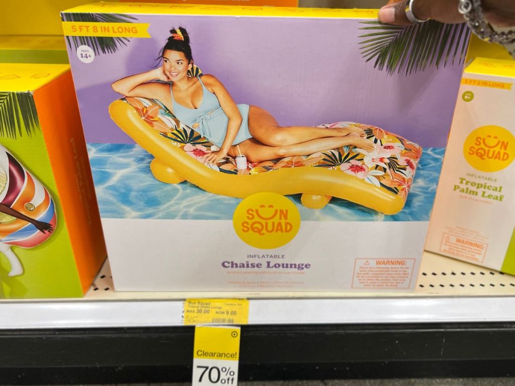 A sun squad pool float on clearance at Target