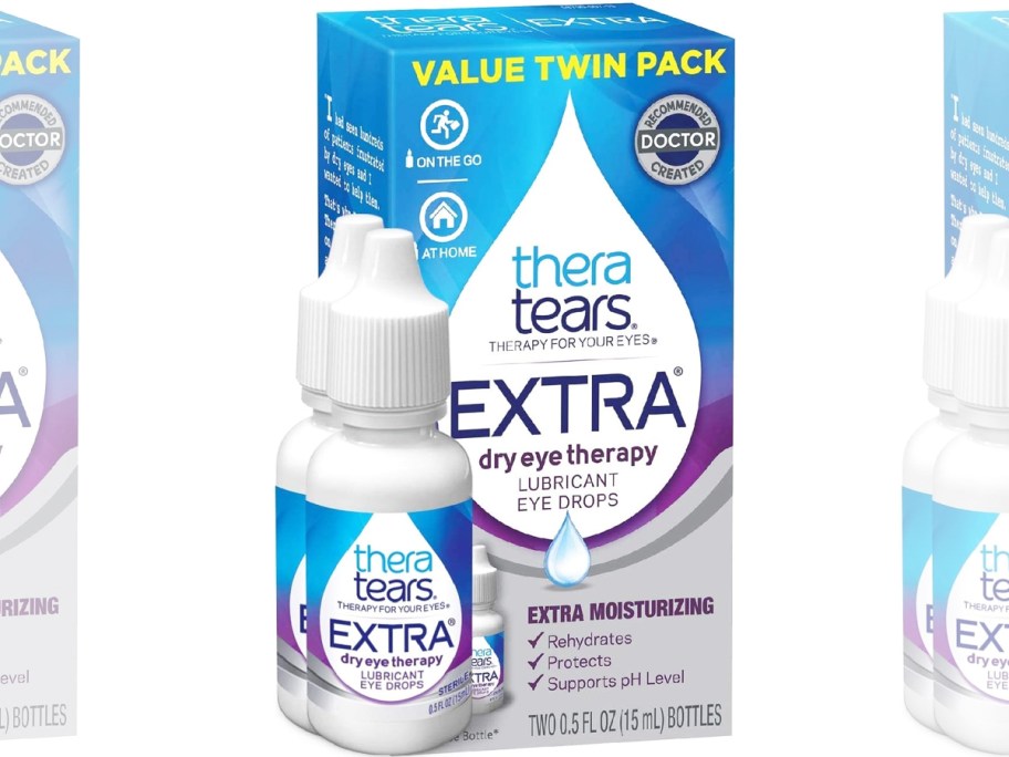 twin pack box of TheraTears Extra Dry Eye Lubricating Drops