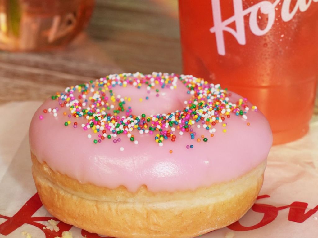 A Tim Horton's Donut on a napkin.
