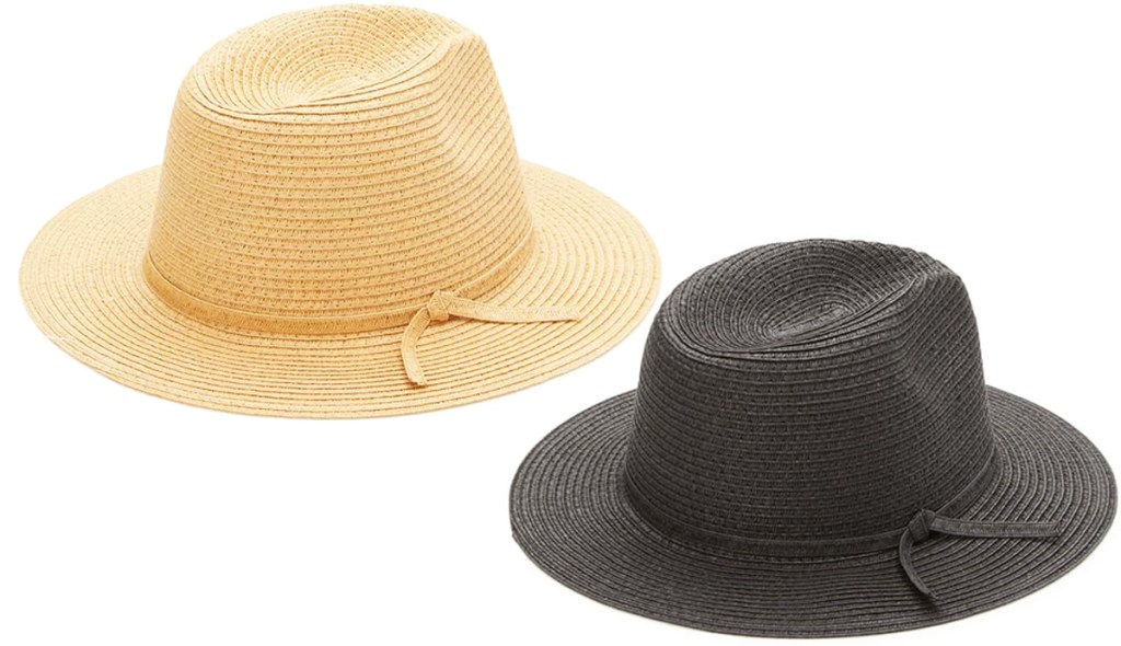 tan and black Time and Tru Women's Fedora Hats