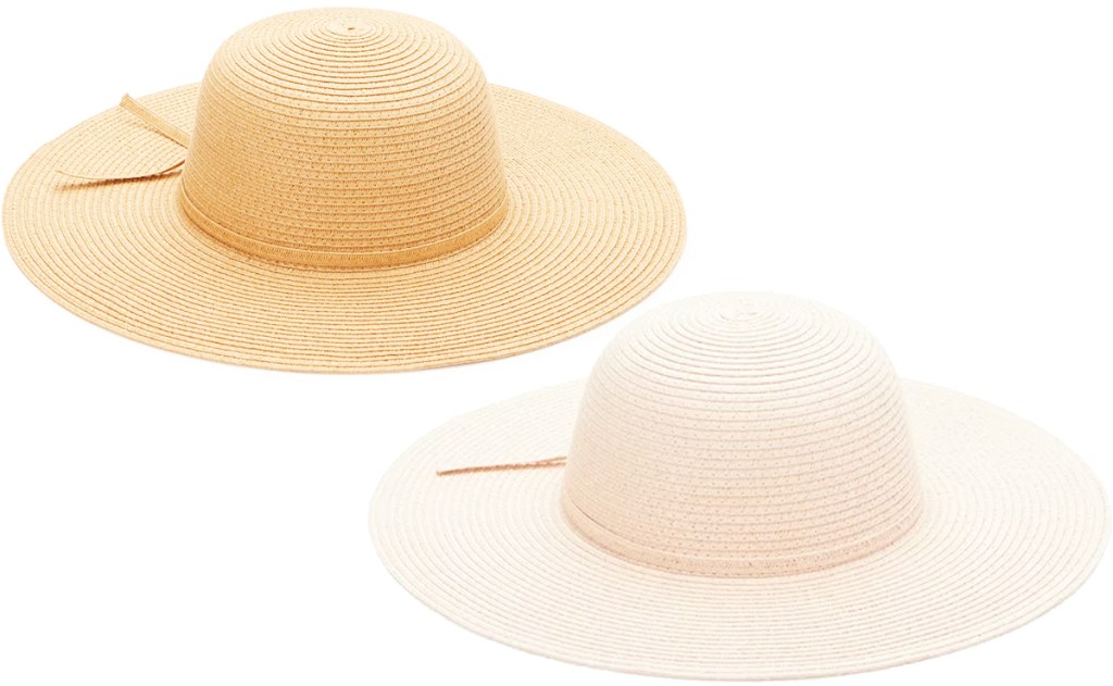tan and pink Time and Tru Women's Floppy Hats