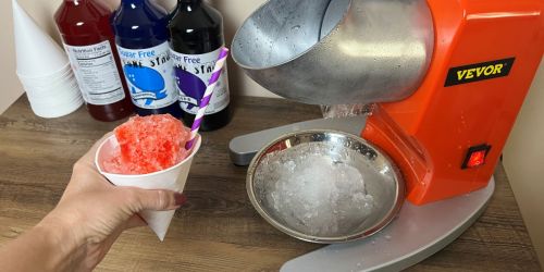 Electric Ice Shaver & Crusher Machine Only $56.99 Shipped | Great for Snow Cones, Slushies & More