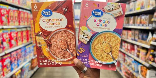 New Instant Oatmeal Flavors at Walmart | Cinnamon Crunch & Birthday Cake Just $1.84