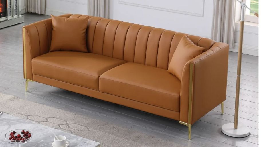 Wayfair Leather seating in the living room