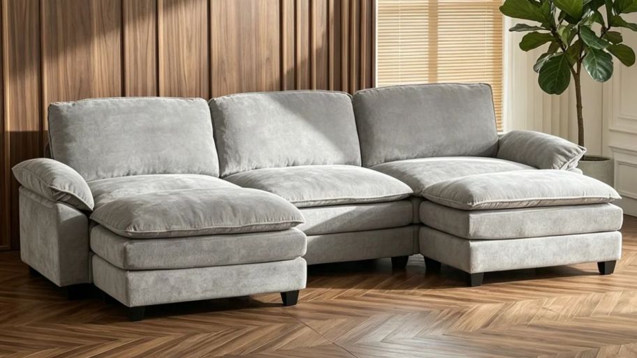 Wayfair U shaped sofa in gray 