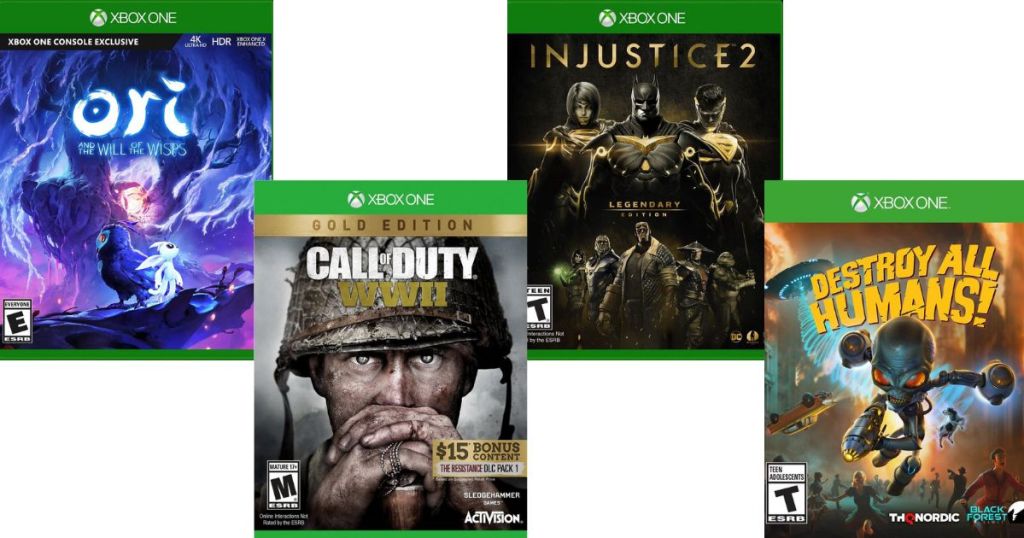 Four Xbox game cases