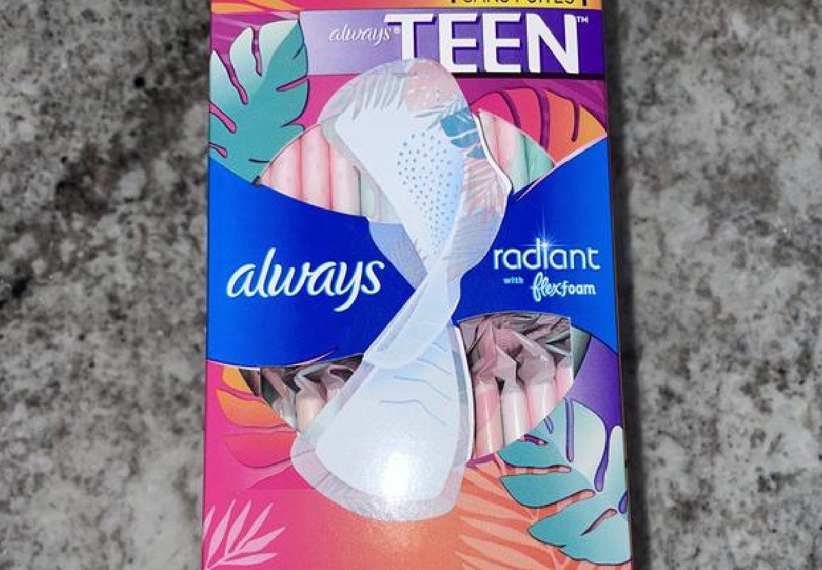 Always Radiant Teen Pads 14-Count Just $2 Shipped on