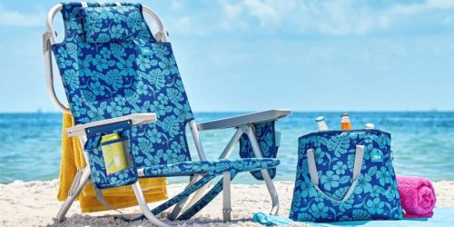 Folding Beach Chair w/ Matching Cooler Bag Only $30.45 Shipped (Regularly $75) | Fun Print Choices!
