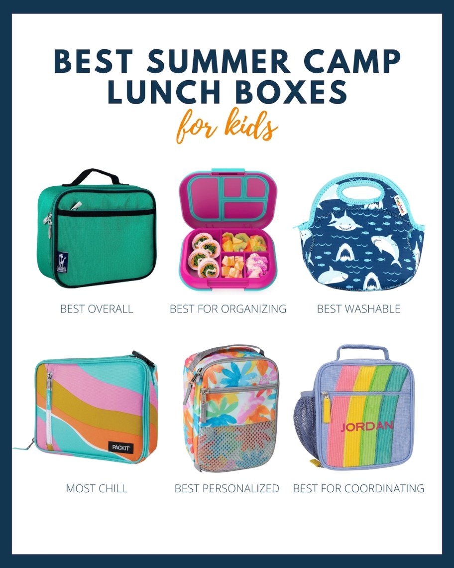 best summer camp lunch boxes for kids graphic