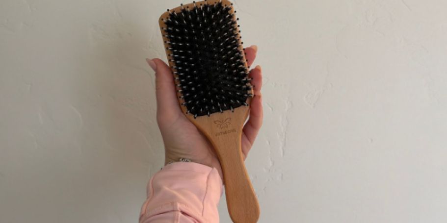 Boar Bristle Hair Brush Only $9.99 on Amazon (Makes Your Hair Smooth & Shiny!)