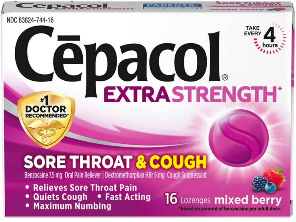 cepacol mixed berry medicine box