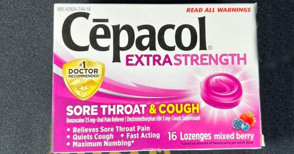 cepacol mixed berry medicine box