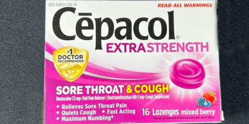 Cepacol Sore Throat & Cough Drops 16-Count Only $3 on Amazon (Regularly $7)